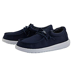Hey Dude Boy's Wally Youth Multiple Colors | Boy’s Shoes | Boy's Lace Up Loafers | Comfortable & Light-Weight