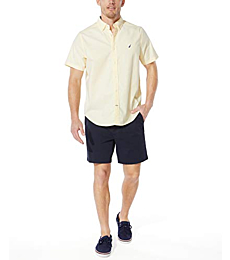 Nautica Men's Classic Fit Oxford Shirt, Sunshine, Large