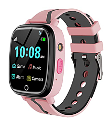 Kids Smart Watch Girls Boys - Smart Watch for Kids Watches for Ages 4-12 Years with 14 Puzzle Games Music Video Alarm Calculator Flashlight Children Learning Toys Birthday Gifts Toddler Watch (Pink)