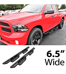 HD Ridez Aluminum Drop Steps Armor Compatible with Dodge Ram 1500 2009-2018 Quad Cab (Drilling Required for Some Models) (Nerf Bar Side Steps Side Bars)
