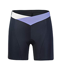 Women Cycling Underwear with Padding,Bike Shorts for Women (M Purple)