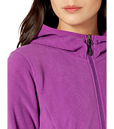 Amazon Essentials Women's Long-Sleeve Hooded Full-Zip Polar Fleece Jacket, Purple, Medium