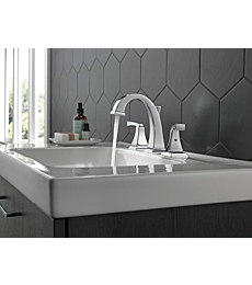 DELTA FAUCET 3551-MPU-DST Dryden Two Handle Bathroom Widespread Faucet, Chrome