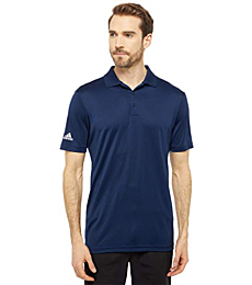 adidas Golf Men's Performance Primegreen Polo Shirt, Navy, Small