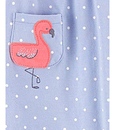 Simple Joys by Carter's Baby Girls' Romper, Sunsuit and Dress, Pack of 3, Animal/Flowers/Flamingo, Newborn