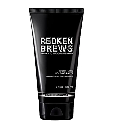 Redken Brews Molding Paste For Men, High Hold, Natural Finish, For all Hair Types, 5 Fl. Oz.