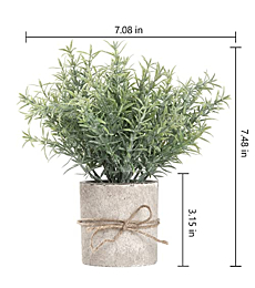 Joyhalo 4 Pack Artificial Potted Plants Faux Eucalyptus & Rosemary Greenery in Pots Small Houseplants for Indoor Tabletop Decor