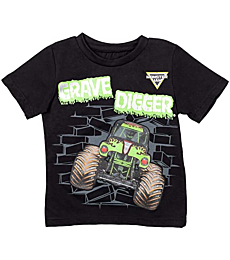 Monster Jam Trucks Little Boys Short Sleeve T-Shirt & Athletic Shorts Set 7-8