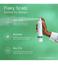Philip Kingsley Flaky Scalp Soothing Dry Shampoo for Flaky Oily Scalps Cleansing Scalp Care Hair Products, Refreshes, Soothes, and Cools, 6.76 oz.
