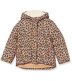 Amazon Essentials Girls' Heavyweight Hooded Puffer Jacket, Light Mauve, Medium