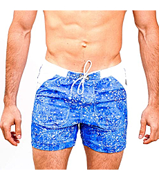 Taddlee Men Swimwear Swimsuits Swimming Briefs Boxer Square Cut Trunks Pockets (X-Large) Blue