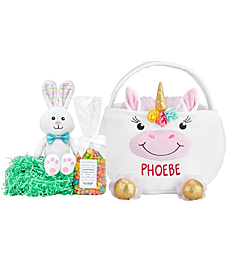 Let's Make Memories Personalized Furry Critter Kids' Easter Basket - Pink Bunny