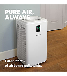 HATHASPACE Dual Filtration Air Purifier for Home Large Room, Office, with True HEPA Air Filter for Allergens, Pets, Smoke, Quiet Smart Air Cleaner, Removes 99.9% of Dust, Mold, Pet Dander, Odors, Pollen - HSP003 - 2800 Sq. Ft. Coverage - H13 True HEPA