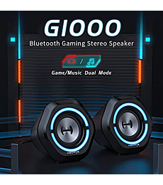 Edifier G1000 USB Computer Speakers,USB-Powered Bluetooth 5.0 PC Gaming Speakers for Desktop Computer Laptop and Mobile Phone USB 3.5mm Aux Bluetooth Input RGB Lights Black