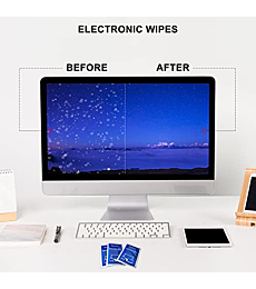Screen Cleaner Cadith Electronic Wipes -Safely Clean Your Computer, Laptop, TV, Phone, and Tablet Screens - All Electronic Equipment - 8x7 Inches Screen Wipes(40PCS)