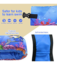 Kids Swim Vest for Children Learn Swimming Training, Faxpot Toddler Swim Aid Floats with Shoulder Harness Arm Wings for 30-60 lbs Boys/Girls Sea Beach Pool (Dolphin-Blue)