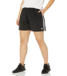 adidas Originals Women's Plus Size 3-Stripes Shorts, Black1, 1X