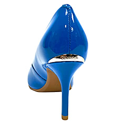 Calvin Klein Women's Gayle Pump, Light Blue Patent, 5