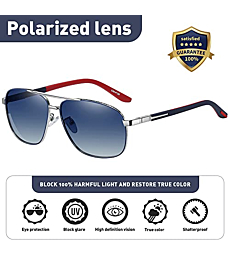 Trendy Polarized Aviator Sunglasses for Men/Women Classic Square Sunglasses, UV400 Protection Mirror Lens, Fashion Vintage