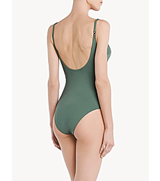 La Perla, Audition Padded Swimsuit, S, Green/Fuxia