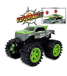 Exploding Monster Truck with Explosive Crash Sounds and Lights, Smash It Up Again and Again, Toy for Boys and Girls 3 Years and Above [Amazon Exclusive] (Gray)