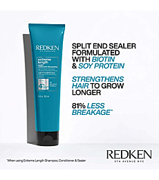 Redken Extreme Length Leave-In Conditioner | For Hair Growth | Seals Split Ends & Prevents Breakage | Infused With Biotin