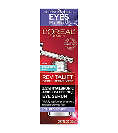 L'Oreal Paris Revitalift Hyaluronic Acid + Caffeine Hydrating Eye Serum with Anti-Aging Moisturizer Sample