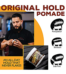Suavecito Pomade Original Hold 5 oz, 1 Pack - Medium Hold Hair Pomade For Men - Medium Shine Water Based Flake Free Hair Gel - Easy To Wash Out - All Day Hold For All Hairstyles