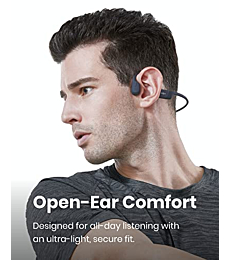 Shokz OpenRun (AfterShokz Aeropex) - Open-Ear Bluetooth Bone Conduction Sport Headphones - Sweat Resistant Wireless Earphones for Workouts and Running - Built-in Mic, with Headband