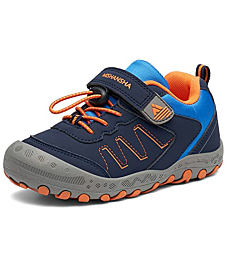 Mishansha Girls Boys Shoes for Kids Sneakers Size 1 Blue Hiking Shoes for Little Kids Running Shoes Breathable Outdoor Trekking Shoes