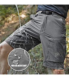 FREE SOLDIER Men's Lightweight Breathable Quick Dry Tactical Shorts Hiking Cargo Shorts Nylon Spandex (Navy 34W x 10L)