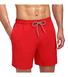 Biwisy Quick Dry Men's Swimming Trunks with Pocket Mesh and Interesting Men's Beach Shorts