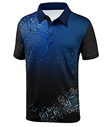ZITY Golf Polo Shirts for Men Short Sleeve Athletic Tennis T-Shirt 036-Blue M