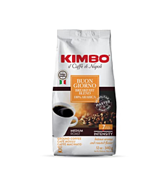 Kimbo Buongiorno Breakfast Blend 100% Arabica Ground Coffee - Blended and Roasted in Italy - Medium to Dark Roast - 12 oz Bag