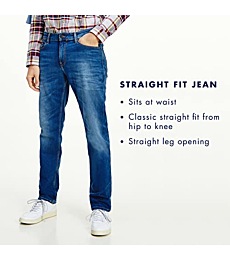 Tommy Hilfiger Men's Straight Fit Stretch Jeans