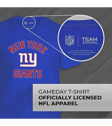 Team Fan Apparel NFL Gameday Adult Pro Football T-Shirt, Lightweight Tagless Semi-Fitted Football T-Shirt (New York Giants - Blue, Adult Medium)
