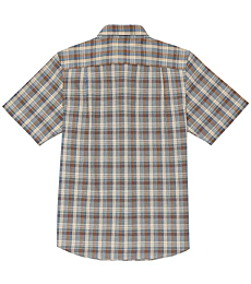 Dubinik Mens Short Sleeve Button Down Shirts 100% Cotton Plaid Casual Shirt with Pocket