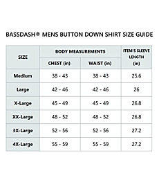 BASSDASH Men's Performance Button Down Shirt Long Sleeve UPF 50 for Hunting Fishing Outdoors FS23M