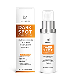 MESANDY Dark Spot Corrector, Dark Spot Remover For Face and Body Serum Formulated with Advanced Ingredient 4-Butylresorcinol, Kojic Acid, Lactic Acid, Salicylic Acid and Licorice Root Extract | Improves Hyperpigmentation, Facial Freckles, Melasma, Brown S