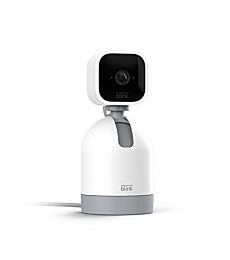 Blink Mini Pan-Tilt Camera | Rotating indoor plug-in smart security camera, two-way audio, HD video, motion detection, Works with Alexa, (White)