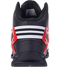 Joomra Mens Work Tennis Shoes High Top Leather Cushion Sport Footwear Red Leather Lace up Size 9.5 Jogging Basketball Daily Anti Slip Fashion Sneakers 43