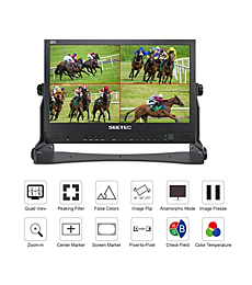 SEETEC ATEM156 15.6" IPS Live Streaming Broadcast Director Monitor with 1920×1080 Pixels 4 HDMI Input Output Quad Split Display for ATEM Mini Video Switcher Mixer Pro Studio Television Production