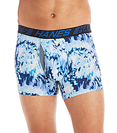 Hanes mens Total Support Pouch Men's Boxer Briefs Pack, Anti-chafing, Moisture-wicking Underwear With Cooling ( Trunks, Trunk - Assorted, Large US