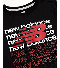 New Balance Baby Boys' Shorts Set ? Short Sleeve T-Shirt and Shorts Performance Playwear Set (Toddler/Little Kid), Size 8, Black/Grey