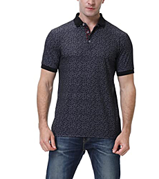 IGEEKWELL Polo Shirts for Men Short Sleeve Golf Tennis T-Shirt Moisture Wicking Printed Shirts