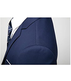 UNINUKOO Men Suits Slim Fit 3 Piece 1 Button Wedding Formal Business Tuxedo Suit Jacket Pants Vest Set US Size M Navy