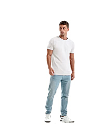 KLIEGOU Men's T-Shirts - Premium Cotton Crew Neck Tees 2168 White XL
