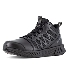 Reebok Work Floatride Energy Tactical, Men's, Black, Mid-High Athletic Style, Composite Toe, EH, Slip-Resistant Work Shoe (11.5 W)