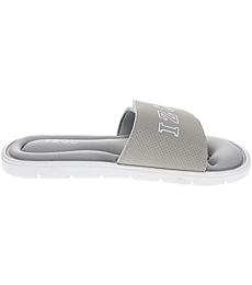 IZOD Sandals for Men, Adjustable Slide Sandals with Memory Foam Cushioning, Grey, Size LG (Mens' 9-10)
