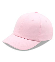 Duoyeree Kids Baseball Cap Cute Single Color Hat Sun Hat Summer Outdoor Activities for Little Boys Girls Light Pink